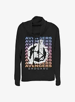 Marvel Avengers Gradient Logo Cowlneck Long-Sleeve Girls Top