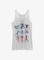 Marvel Avengers Character Collage Girls Tank