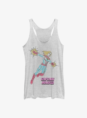 Marvel Captain Line Art Girls Tank