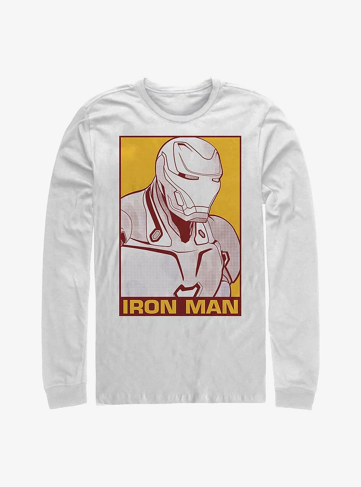 Marvel Iron Man Pop Art Poster Long-Sleeve T-Shirt