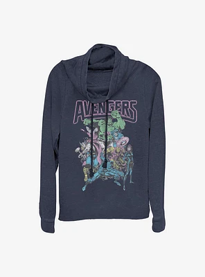 Marvel Avengers Band Tee Cowlneck Long-Sleeve Girls Top