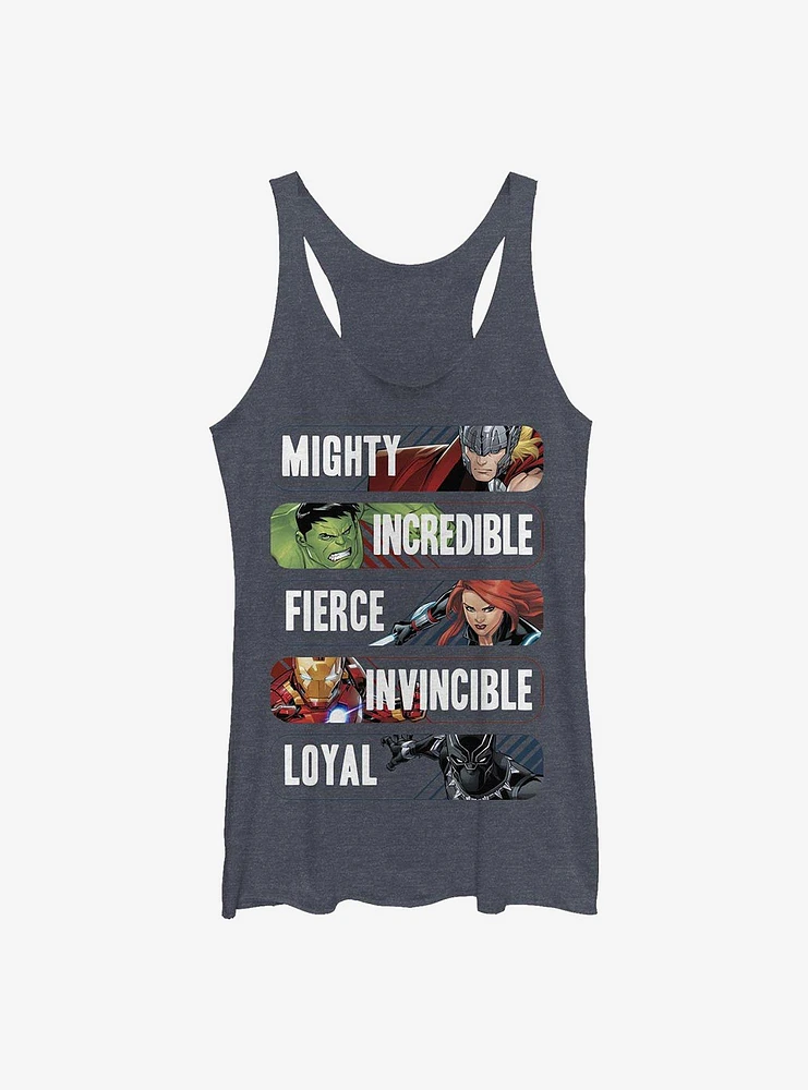 Marvel Avengers Adjectives Girls Tank