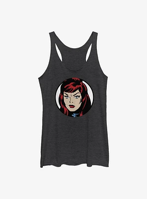 Marvel Black Widow Framed Cartoon Portrait Girls Tank