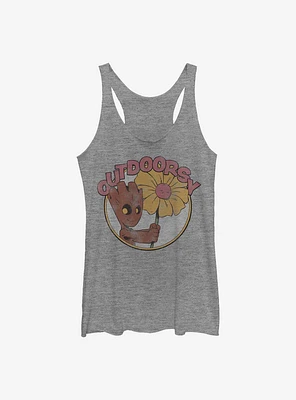 Marvel Guardians Of The Galaxy Outdoorsy Groot Girls Tank