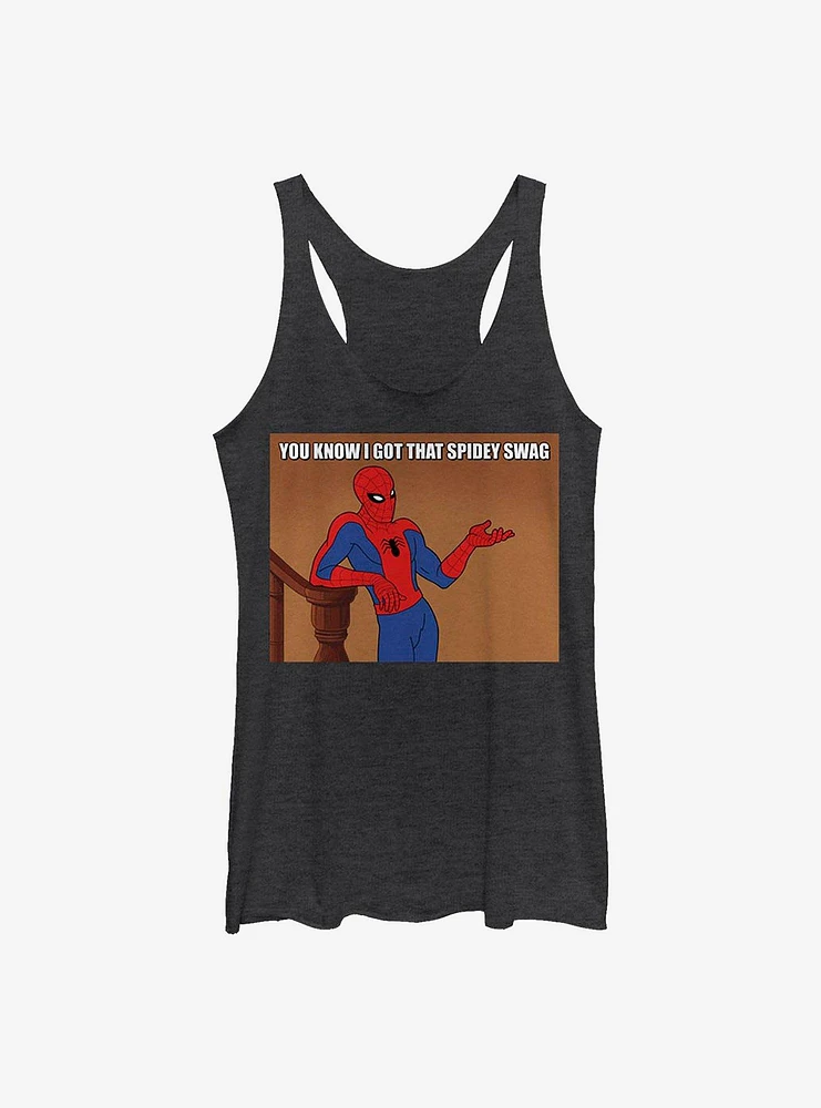 Marvel Spider-Man Spidey Swag Meme Girls Tank