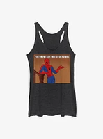 Marvel Spider-Man Spidey Swag Meme Girls Tank