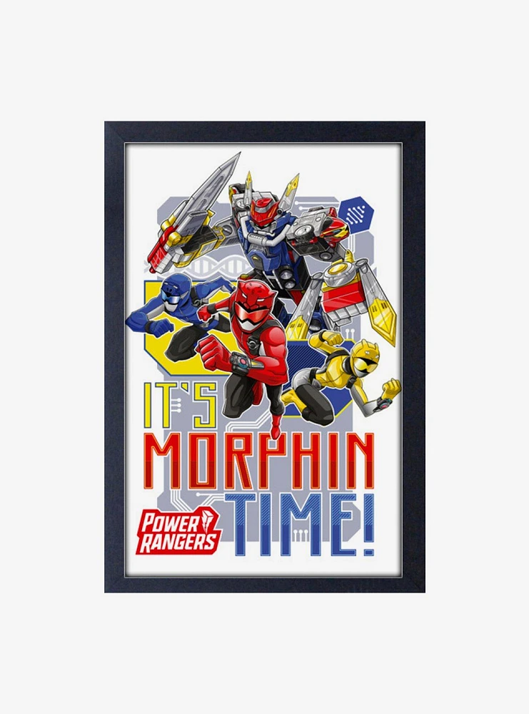 Mighty Morphin Power Rangers Morphin' Time Framed Wood Wall Art