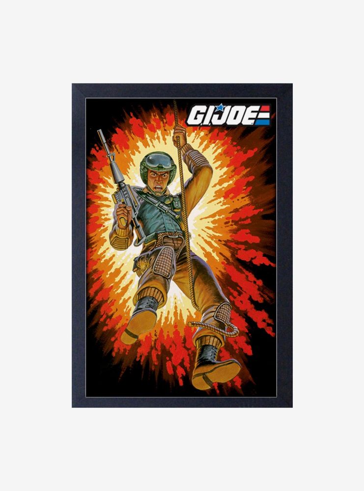 G.I. Joe Rappel Explosion Framed Wood Wall Art