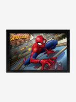 Marvel Spider-Man Crawling Framed Wood Wall Art