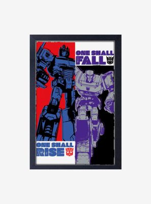 Transformers Rise And Fall Framed Wood Wall Art