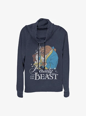 Disney Beauty And The Beast Classic Cowlneck Long-Sleeve Girls Top