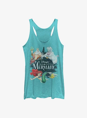 Disney The Little Mermaid Watercolor Poster Girls Tank Top
