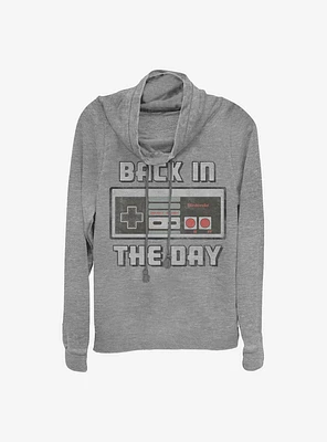 Nintendo Back The Day Cowlneck Long-Sleeve Girls Top