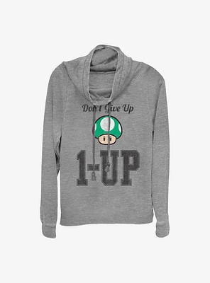 Super Mario Level Up Cowlneck Long-Sleeve Girls Top