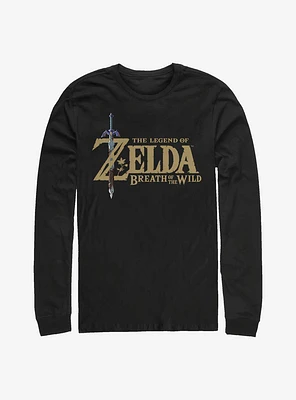 The Legend Of Zelda Breath Wild Logo Long-Sleeve T-Shirt