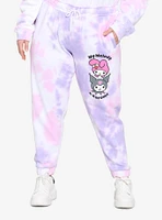 My Melody & Kuromi Pink Purple Wash Girls Sweatpants Plus