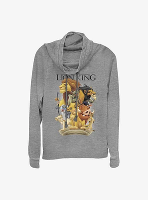 Disney The Lion King Characters Cowlneck Long-Sleeve Girls Top