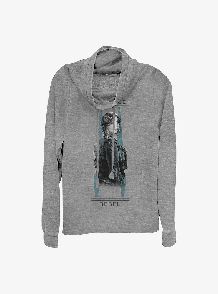 Star Wars Rogue One: A Story Jyn Rebel Cowlneck Long-Sleeve Girls Top