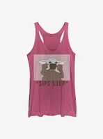 Star Wars The Mandalorian Child Sips Tea Girls Tank