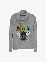 Star Wars All Villains Kawaii Cowlneck Long-Sleeve Girls Top