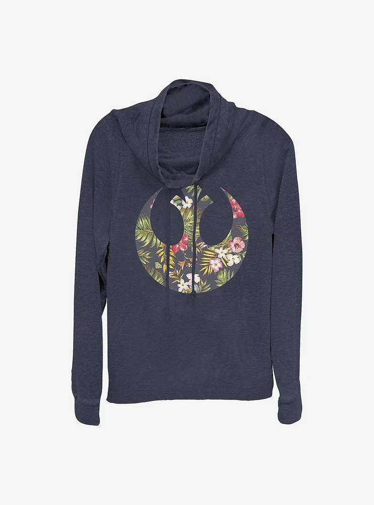 Star Wars Alliance Floral Cowlneck Long-Sleeve Girls Top