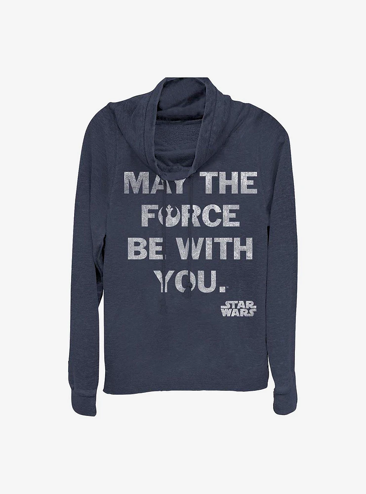 Star Wars Force Be With You Cowlneck Long-Sleeve Girls Top