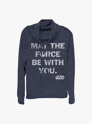 Star Wars Force Be With You Cowlneck Long-Sleeve Girls Top