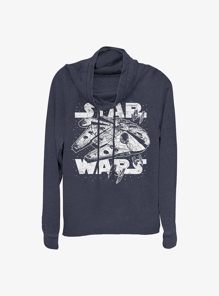 Star Wars Initiating Hyperdrive Cowlneck Long-Sleeve Girls Top