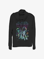 Star Wars Neon Hope Cowlneck Long-Sleeve Girls Top