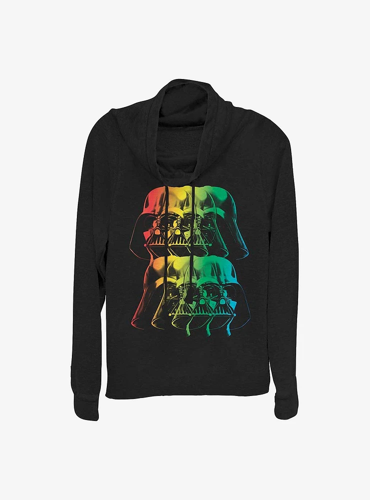 Star Wars Rainbow Vader Cowlneck Long-Sleeve Girls Top