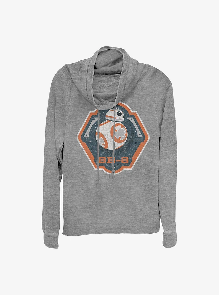 Star Wars: The Force Awakens BB-8 Badge Cowlneck Long-Sleeve Girls Top