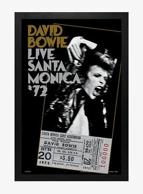 David Bowie Santa Monica 72 Framed Wood Wall Art
