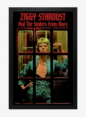 David Bowie Ziggy Spiders Framed Wood Wall Art