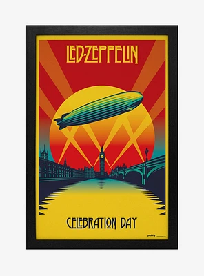 Led Zeppelin Celebration Day Framed Wood Wall Art