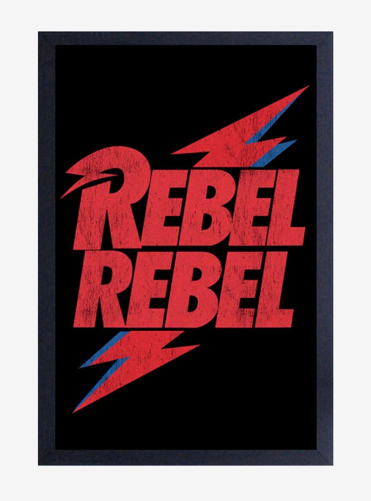 David Bowie Rebel Rebel Framed Wood Wall Art