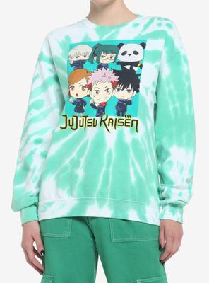 Jujutsu Kaisen Chibi Group Tie-Dye Girls Sweatshirt
