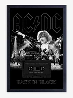 AC/DC Back In Black Live Framed Wood Wall Art