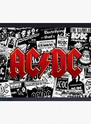 AC/DC Collage Framed Wood Wall Art