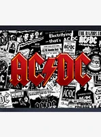 AC/DC Collage Framed Wood Wall Art