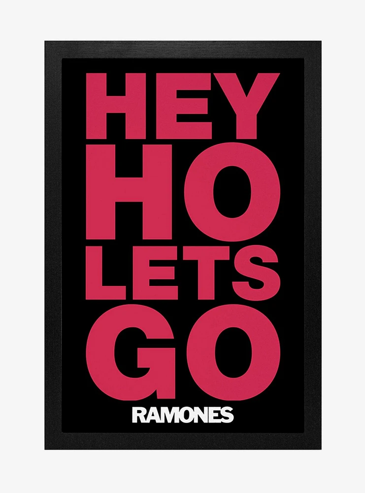 Ramones Hey Ho Let'S Go! Framed Wood Wall Art