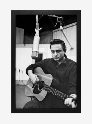Johnny Cash In Person Framed Wood Wall Art