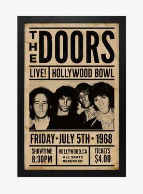 The Doors Live! Hollywood Bowl Framed Wood Wall Art