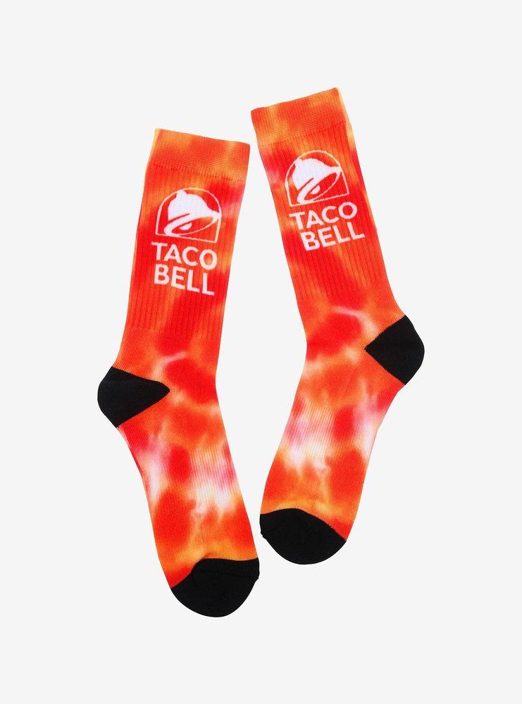 Taco Bell Logo Tie-Dye Crew Socks