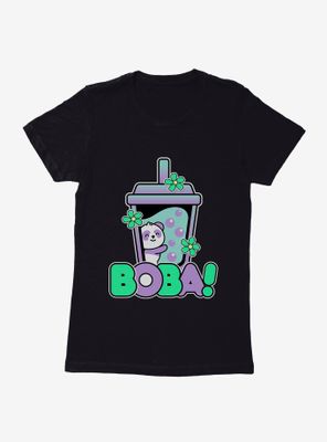 Cute Panda Boba Womens T-Shirt