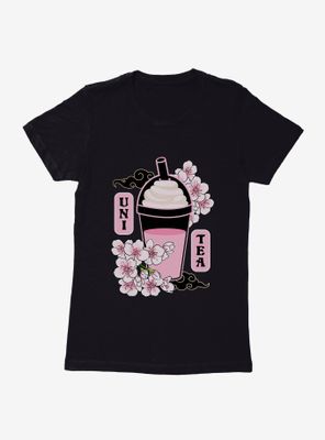 Uni Tea Cherry Blossom Boba Womens T-Shirt