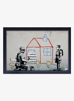 Banksy Baliff House Framed Wood Wall Art