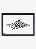 Banksy Barcode Shark Framed Wood Wall Art