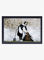 Banksy Camden Maid Framed Wood Wall Art