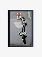 Banksy Graffiti Is A Crime Framed Wood Wall Art