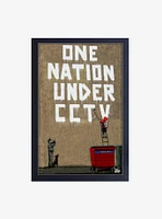 Banksy One Nation Framed Wood Wall Art